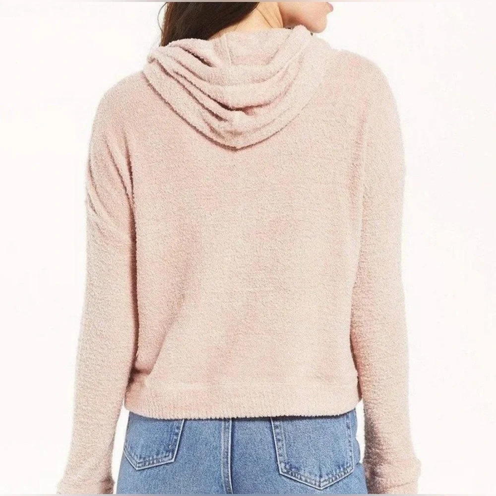 Z Supply Kacey Feather Hoodie in Mauve - Picture 4 of 9